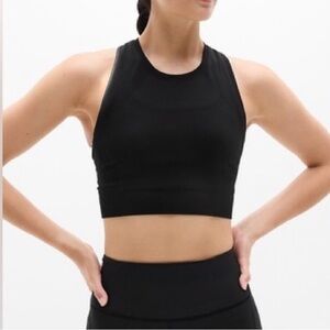Athleta Black Momentum 2.0 Seamless Racerback Tank / Cami Uv-Wicking fabric